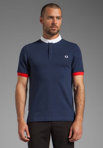 Fred Perry Block Collar Shirt in Dark Carbon - Lyst
