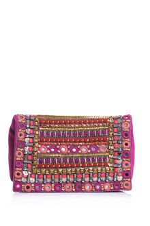 Matthew Williamson Embellished Suede Clutch Bag - Lyst