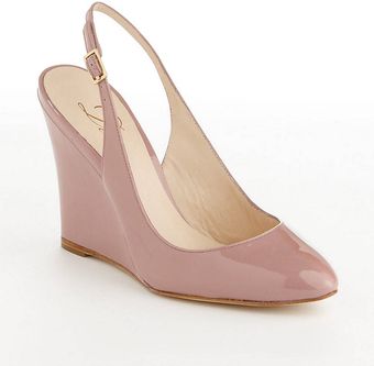 Delman Fargo Patent Leather Wedge Pumps - Lyst