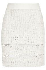 Alexander Wang Glow-In-The-Dark Embroidered Leather Skirt