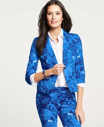 Ann Taylor Floral Collage Print Three Quarter Sleeve Jacket - Lyst