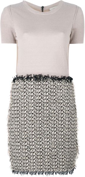 Lanvin Tweed Dress - Lyst