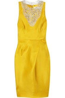 Lela Rose Embellished Woven Silk Organza Dress - Lyst