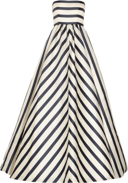 oscar de la renta striped gown