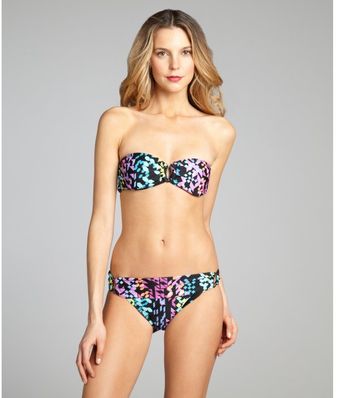 Shoshanna Black Printed Stretch Nylon Kailua Geo Bikini Brief - Lyst