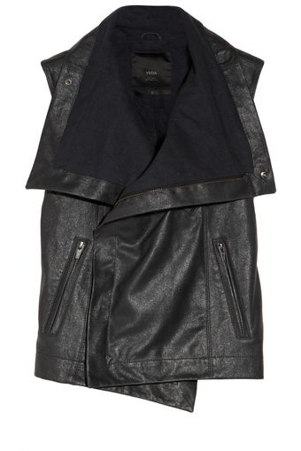 Veda Maxine Metallic Finished Leather Vest - Lyst