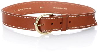 A.P.C. Caramel Leather Belt - Lyst