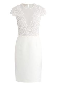 Giambattista Valli Lace Top Fitted Dress - Lyst