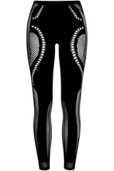 McQ by Alexander McQueen Black Laser-Cut Leggings