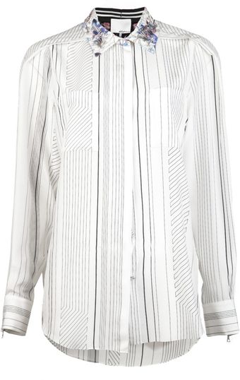 3.1 Phillip Lim Embroidered Collar Shirt - Lyst