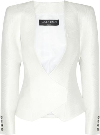Balmain Jacquard Blazer - Lyst
