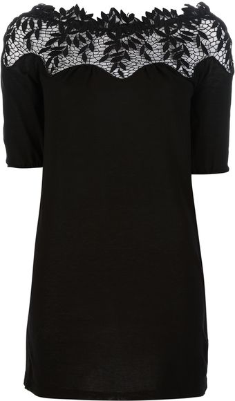 Blumarine Lace Panel Top - Lyst