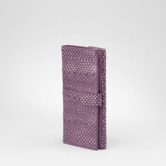 Bottega Veneta Corot Intrecciato Snakeskin Continental Wallet - Lyst