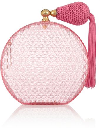 Charlotte Olympia Pink Scent Perfume Bottle Perspex Clutch - Lyst