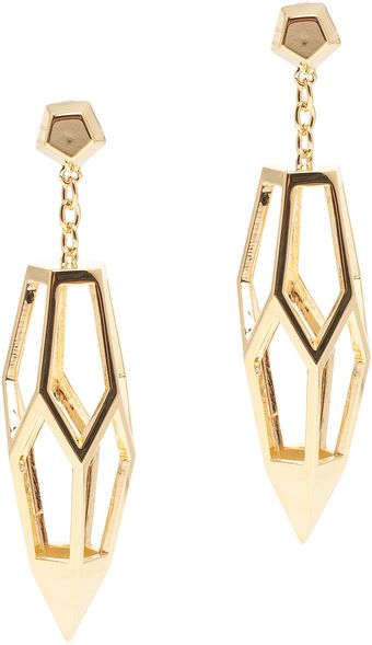 Eddie Borgo Hedron Cage Spike Earrings - Lyst