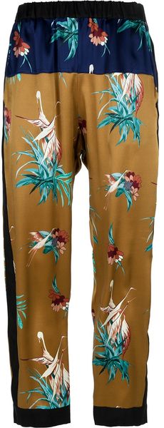 Forte Forte Printed Silk Trouser - Lyst