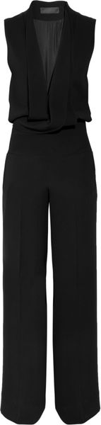 Haider Ackermann V-Neck Silk-Crepe Jumpsuit - Lyst