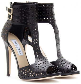Jimmy Choo Tahi Perforated Leather Sandals - Lyst