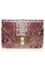 Marchesa Valentina Python Skin Clutch