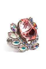 Mawi Flower Gemstone Ring in Pink