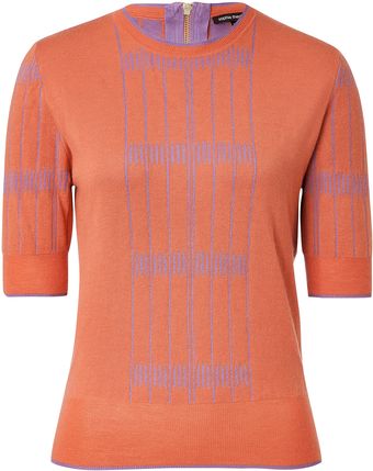 Sophie Theallet Tangerinelilac Cashmere Knit Top - Lyst