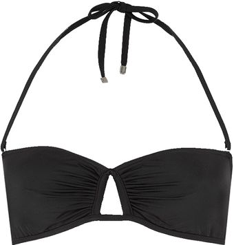 Topshop Black Bandeau Bikini Top - Lyst