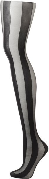 Topshop Veritcal Stripe Tights - Lyst