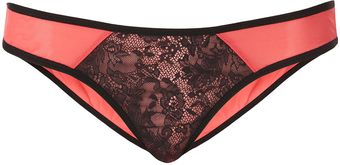 Topshop Lace and Mesh Mini Panties - Lyst