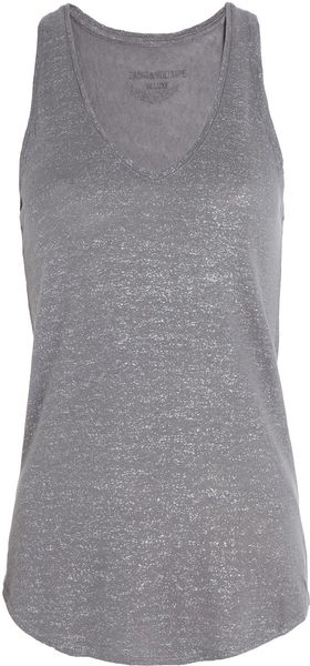 Zadig & Voltaire Top Hilda Lame Deluxe - Lyst