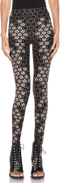 Alexander McQueen Honeycomb Legging in Flesh Black - Lyst