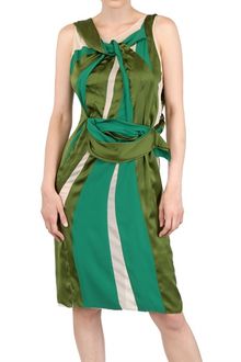 Bottega Veneta Silk Chiffon and Satin Dress - Lyst