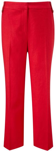 Cc Petite Rouge Linen Trousers - Lyst