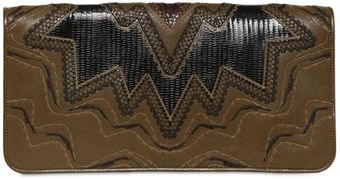Etro Labyrinth Intarsia Leather Clutch - Lyst