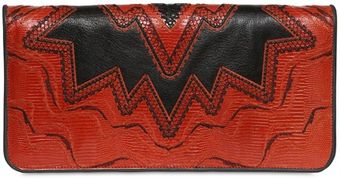Etro Labyrinth Intarsia Leather Clutch - Lyst