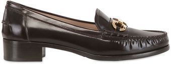 Ferragamo Casper Brushed Leather Loafers - Lyst