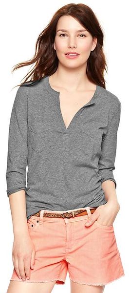 Gap Military Pocket Henley - Lyst