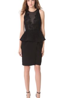 Giambattista Valli Embroidered Dress with Peplum - Lyst