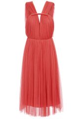 Lanvin Gathered Silk Tulle Dress