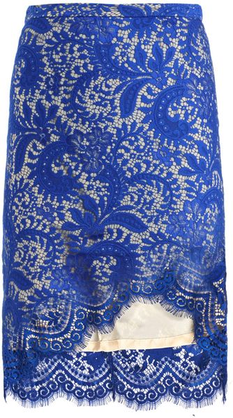 Lover Sara Lace Pencil-Skirt - Lyst