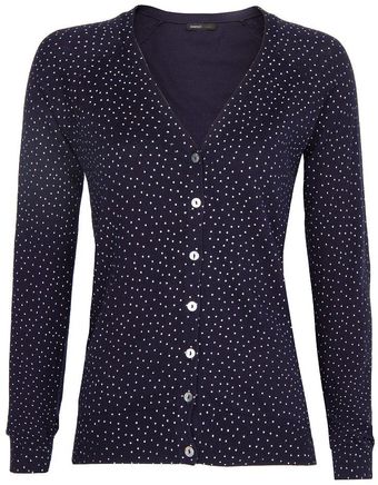 Mango Polka-Dots Print Cardigan - Lyst