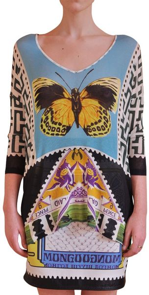 Mary Katrantzou Crepe De Chine Teleport Top - Lyst