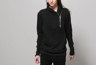 Oak Shawl Collar Zip Pullover Black - Lyst