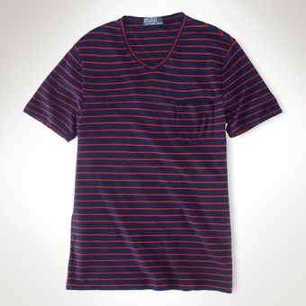 Polo Ralph Lauren Customfit Vneck Tshirt - Lyst