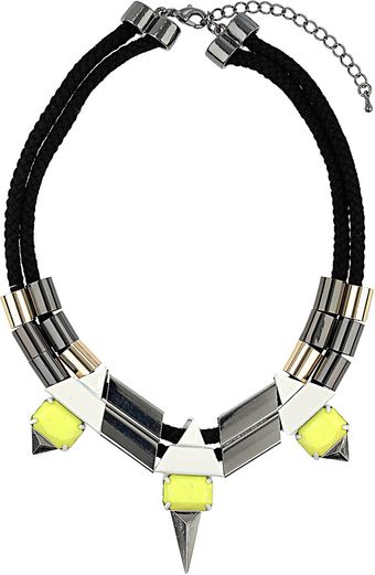 Topshop Cord and Spike Tube Collar - Lyst