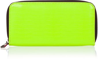 Topshop Neon Snake Zip Around Purse - Lyst