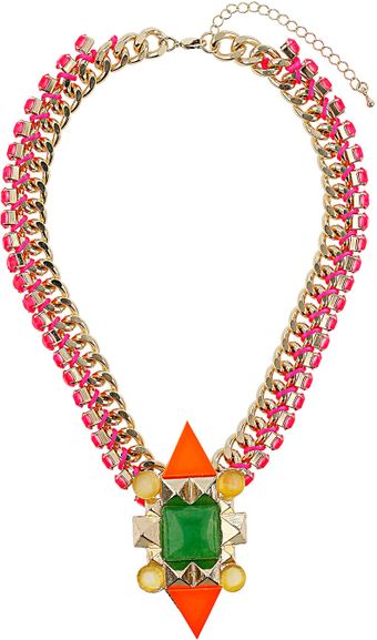 Topshop Mixed Stone Collar - Lyst
