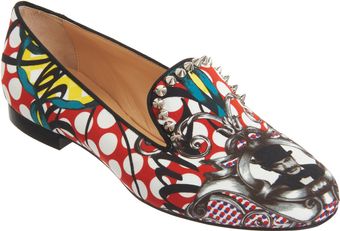 Christian Louboutin Sakouette Spikes Flat - Lyst