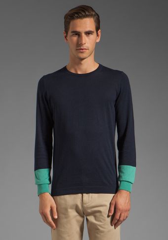 Closed Colorblock Knit Pullover in Black Iris - Lyst