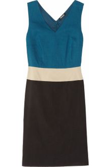 DKNY Color Block Ramieblend Dress - Lyst