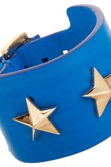 Givenchy Triple Star Small Leather Cuff Bracelet